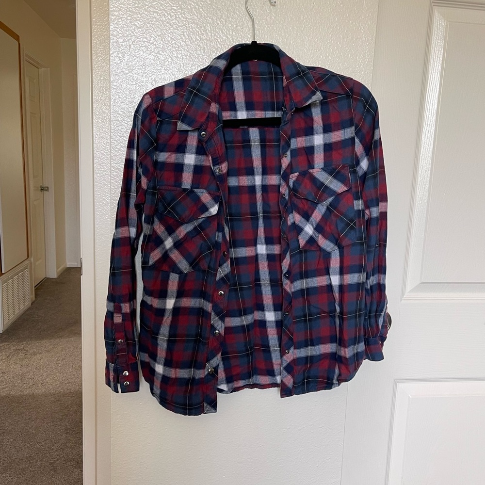 plaid top